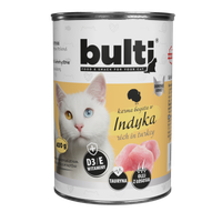 KARMA MOKRA DLA KOTA BULTI Puszka mielonka z indykiem 400g