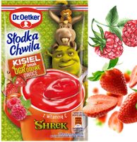 Dr.Oetker Shrek KISIEL smak OGRODOWE OWOCE Malina Truskawka z wit. C 29g