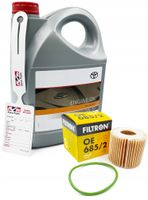 2X FILTRON ZESTAW FILTR OLEJU OE685/2 OLEJ OE TOYOTA 5W30 5L