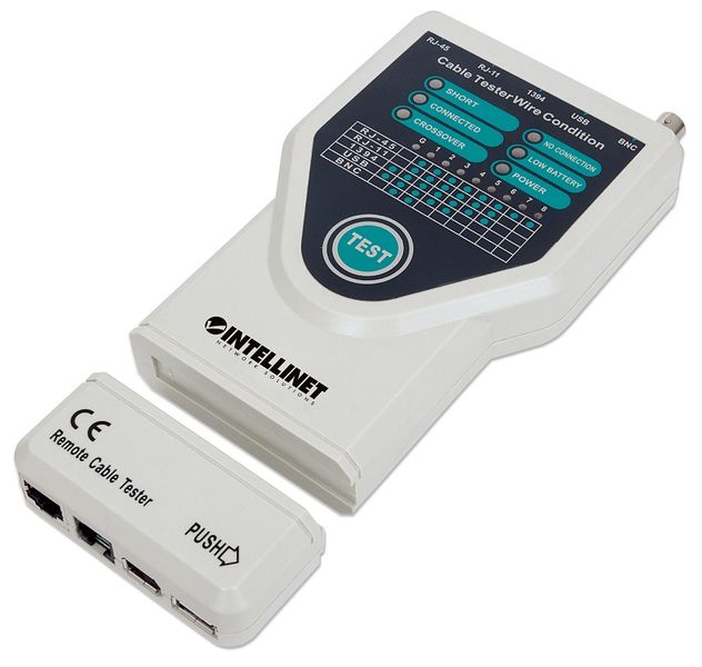 INTELLINET TESTER OKABLOWANIA 5-W-1 RJ11/RJ45/USB/1394/BNC 780094 zdjęcie 1