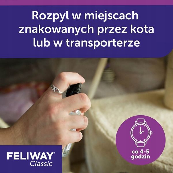 Feliway Classic Spray 60 ml Feromony relaksacyjne zdjęcie 4
