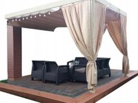 KURTYNA ZASŁONA OSŁONA ALTANY PERGOLI PRZED SŁOŃCEM I WIATREM NA WYMIAR