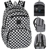 COOLPACK PICK PLECAK SZKOLNY MŁODZIEŻOWY SACHOWNICA CZARNO BIAŁA pepitka