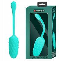 Jajeczko dopochwowe z ogonkiem, wibracje. Silikonowy, pikowany gadżet