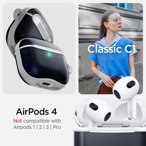 spigen classic c1 apple airpods 4 graphite na Arena.pl