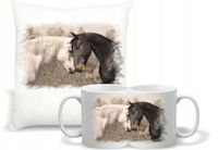 Zestaw PREZENTOWY PODUSZKA + KUBEK z nadrukiem zdjęciem KONIA KOŃ KONIE