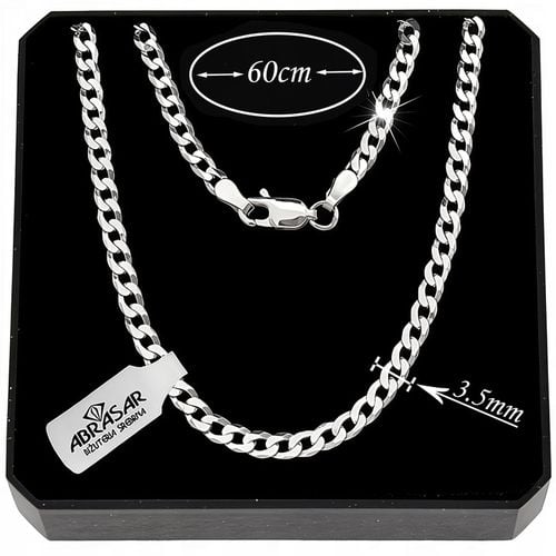 SREBRNY MĘSKI ŁAŃCUSZEK PANCERKA 035/60cm SREBRO 925 SOLIDNY SPLOT na Arena.pl