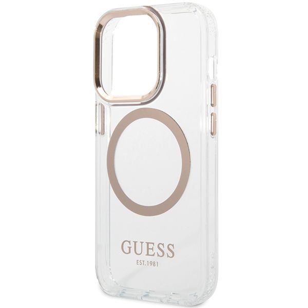 Etui Guess do iPhone 15 Pro Max, Złoty, MagSafe zdjęcie 6