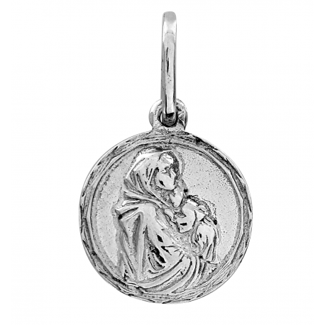 SREBRNY MEDALIK Z MATKĄ BOSKĄ PRÓBA SREBRA 925 GRAWER GRATIS! zdjęcie 1