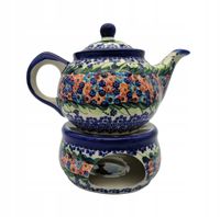 CZAJNIK Z PODGRZEWACZEM CERAMIKA BOLESŁAWIEC