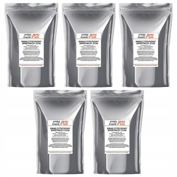 KWAS CYTRYNOWY 5kg Kwasek spożywczy czysty E330 zdjęcie 1