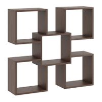 Ozdobna półka ścienna, wisząca, Marta, 98x18x91 cm, wenge, mat | TYLETEGOTU