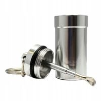 Snow Bottle Metalowy pojemnik z łyżeczką do tabaki Dozownik tabaki