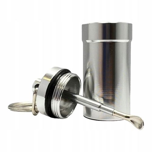 Snow Bottle Metalowy pojemnik z łyżeczką do tabaki Dozownik tabaki na Arena.pl