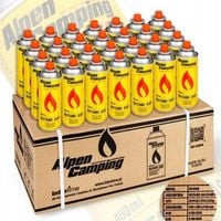 GAZ WKŁAD KARTUSZ FIRMY ALPEN CAMPING 400ML KUCHENKA GAZOWA PALNIK 28