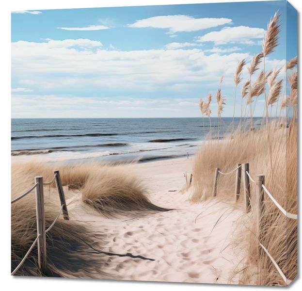 Obraz 70x70cm Nadmorski Most zdjęcie 1