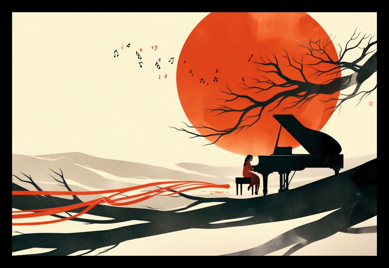 Plakat 30x20cm Pianistka zdjęcie 2