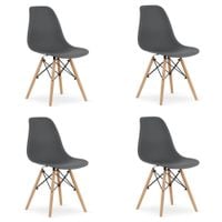 Krzesło ciemnoszare skandynawskie OSAKA nogi bukowe 4 szt. do kuchni