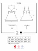 bielizna 810 bab 2 babydoll i stringi biała  s/m