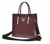 Laura Biaggi - elegancka torebka shopper bordowy mat MG354