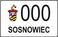 NAKLEJKA MAGNETYCZNA magnes oznaczenie TAXI Sosnowiec numer