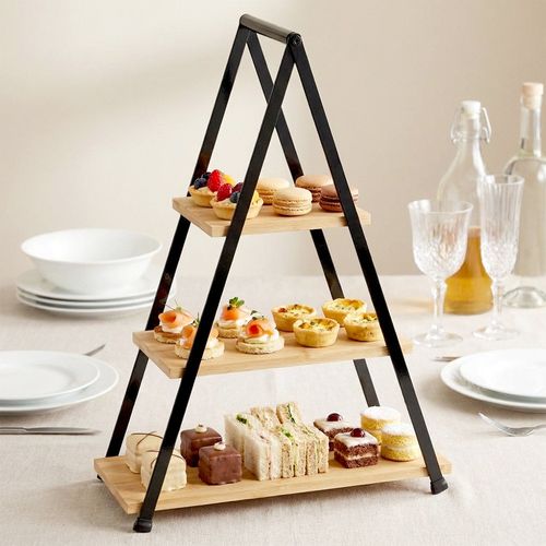 Patera bambusowa 3-piętrowa 53 cm na Arena.pl