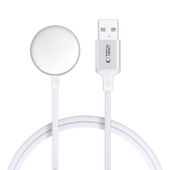 tech-protect mc02 ultraboost magnetic charger cable 100cm apple watch white