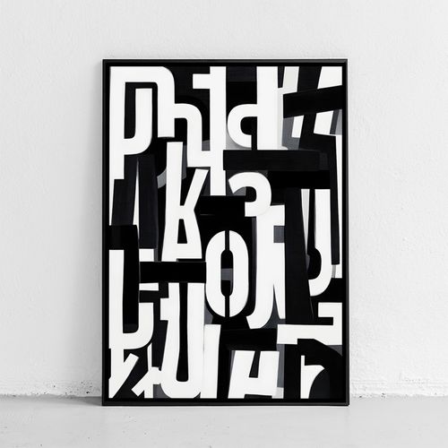 Plakat cyfrowy do wydruku typografia na Arena.pl