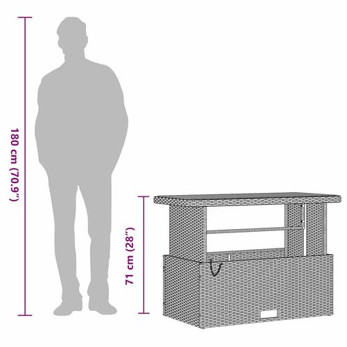 Zestaw do jadalni w ogrodzie 4 pcs Szary Polirattan na Arena.pl