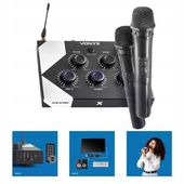 Zestaw do karaoke 2x mikrofon UHF+mikser BT+ pilot