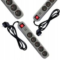 PRZEDŁUŻACZ LISTWA ZASILAJĄCA USB 1,5M 5 GNIAZD