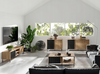 Meblościanka Zestaw Mebli Do Salonu Dąb Odwieczny +Czarny ZUZIA JR-2 Kolory