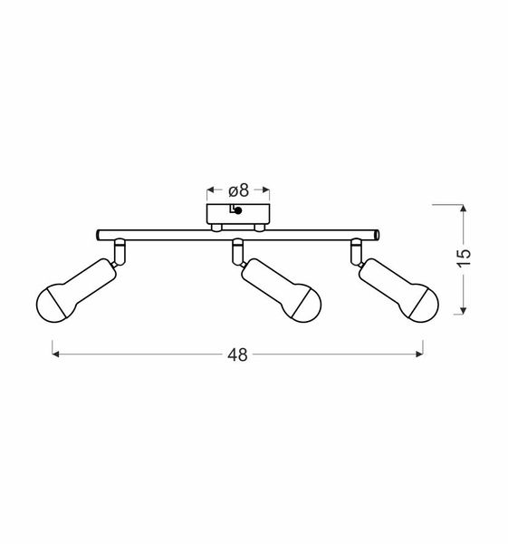 Arc listwa 3x40W E14 satyna nikiel zdjęcie 6