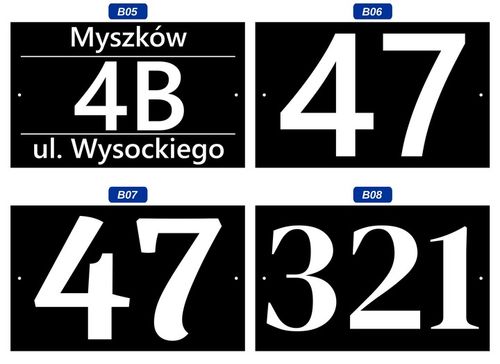 Tabliczka Adresowa CZARNA Duża - METALOWA - UV na Arena.pl