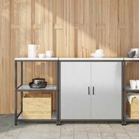 Zestaw do przechowywania w kuchni z półką 2 pcs Srebrny