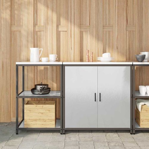 Zestaw do przechowywania w kuchni z półką 2 pcs Srebrny na Arena.pl