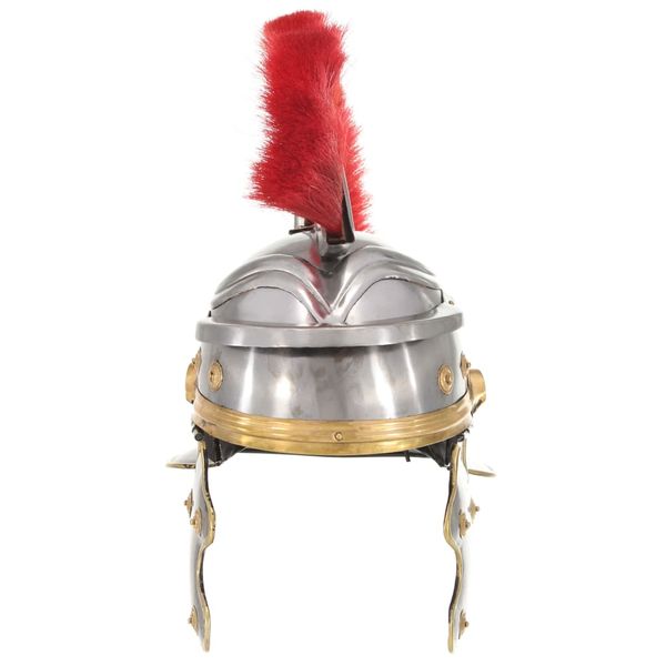 Replika zabytkowego hełmu rzymskiego, LARP, srebrna stal zdjęcie 2