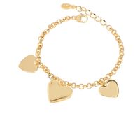 bransoletka trzy serduszka (b15/tgu/61au)