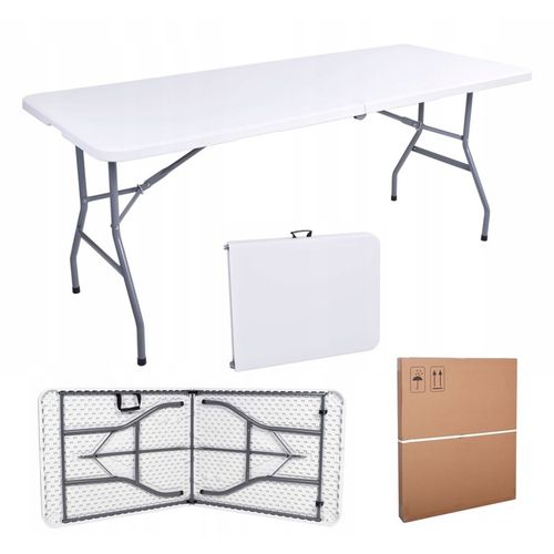 Stół skłądany kateringowy 74 x 180 x 73,5 cm biały na Arena.pl
