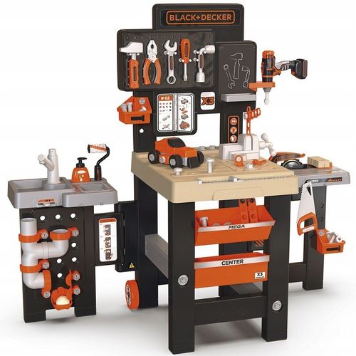 Smoby Black+Decker Mega warsztat ze strefą malarza i hydraulika na Arena.pl