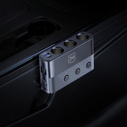 3mk car power splitter 120w pd qc pps usb 3a1c3socket black na Arena.pl