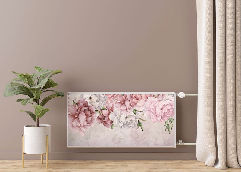 Mata MAGNETYCZNA Grzejnika PIWONIE Kwiaty Natura 80cm x 60cm zdjęcie 7