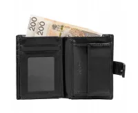 portfel męski moretti skóra naturalna czarny