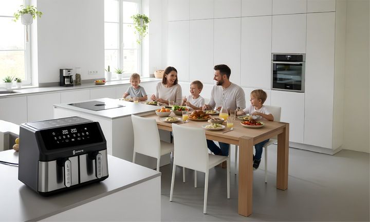 FRYTKOWNICA BEZTŁUSZCZOWA DWUKOMOROWA AIR FRYER 10L FRYTOWNICA zdjęcie 3