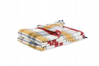 KOC BAWEŁNIANY 150x200 GŁADKI KRATA - MUSZTARDOWY