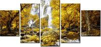 70CM 150CM OBRAZ 5 ELEM JESIENNY WODOSPAD ŚCIENNY