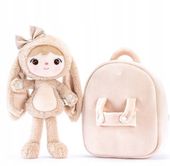 Metoo plecak + lala personalizowany Puchata Królisia Beżowa 2w1 imię gratis