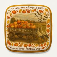 CIASTKO LUKROWANE POLISH  AUTUMN  ROZ.XL KWADRAT JESIEŃ RĘCZNIE ROBIONE