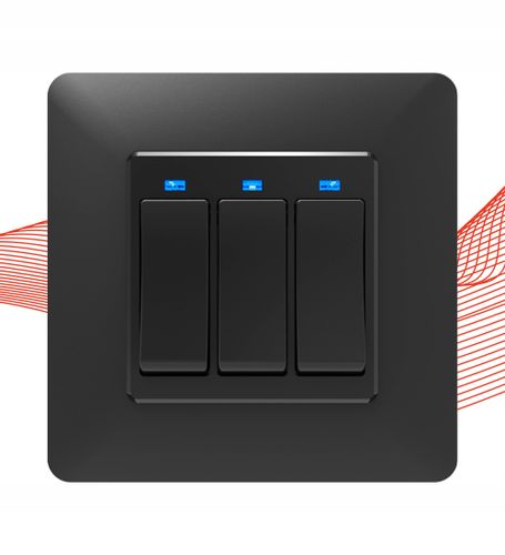 Przełącznik Włącznik 3 Obwody ZigBee TUYA Przycisk PSMART Czarny na Arena.pl