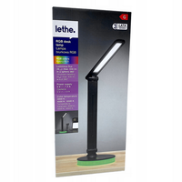 Lampa biurkowa RGB czarna z okrągłą podstawą Lethe